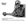 Funny Gothic Housewarming Gifts Skeleton Toilet Paper Holder, Wall Mount Skull Tissue Dark Aesthetic Bathroom Fixtures Roll Organizer Stand,