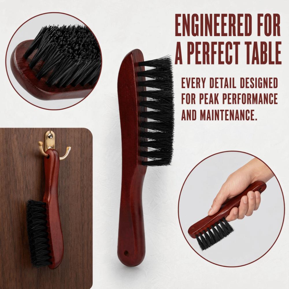 Wood Handle Billiard Table Brush Curved Handle Snooker Table Brush  For Billiard Table