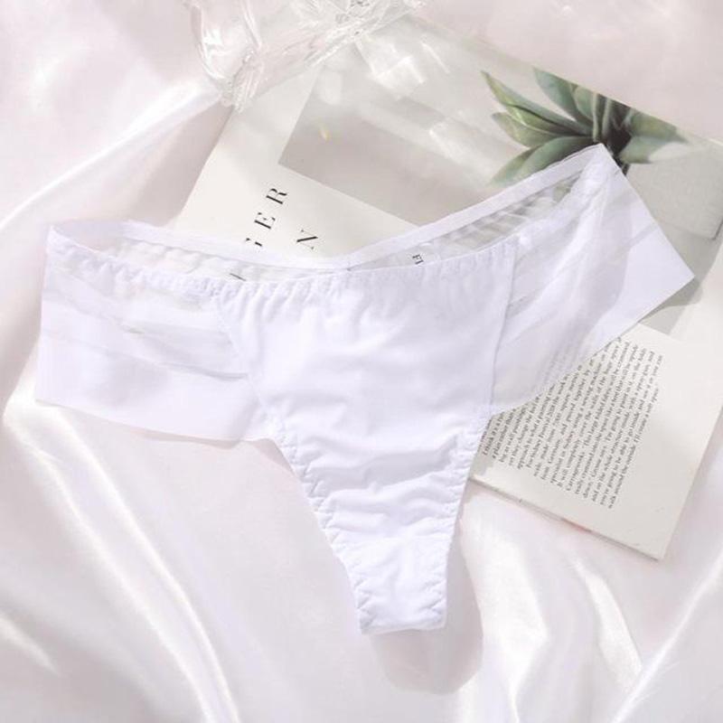 G-String Women's Panties Ice Silk Seamless Perspective Underwear Women Thong Plus Size 164