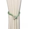 Elegant Fabric Curtain Holders with Pearl Accents