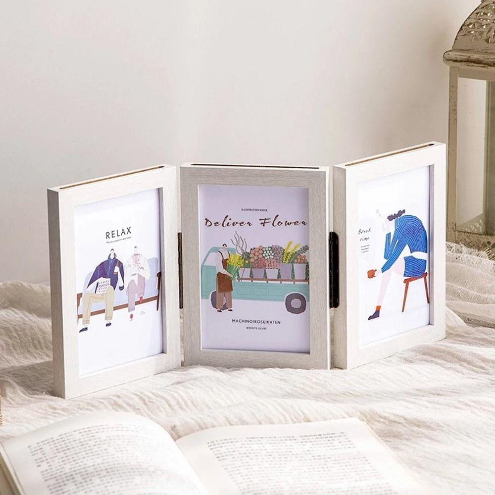 Creative Photo Frame Stand Folding DIY Display Frame Desktop Decoration Photo Albums Office