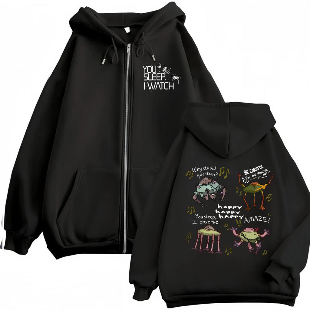 Project Hail Mary Rocky Andy Weir Hayranı Komik Şaşırtıcı Fermuarlı Kapüşonlu Sweatshirt Erkek Kadın Fermuarlı Sweatshirt Ceket
