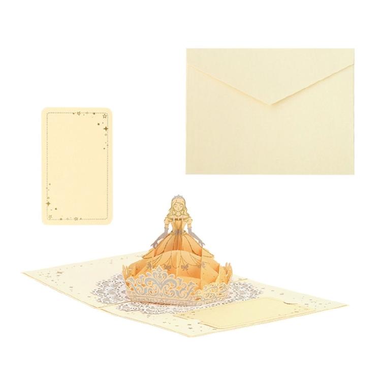 

Shimmering Gold Foil Princess Greeting Card Handmade Paper Carving Birthday Card For Birthday Anniversary Gifting 1