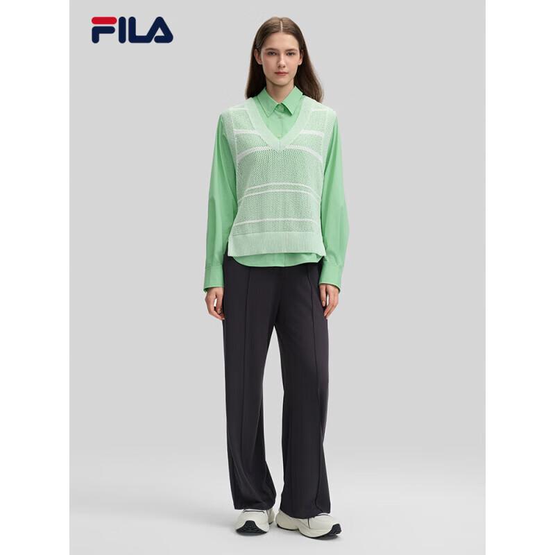 FILA Women s Fashion Casual Two-Piece Vest and Shirt Set M