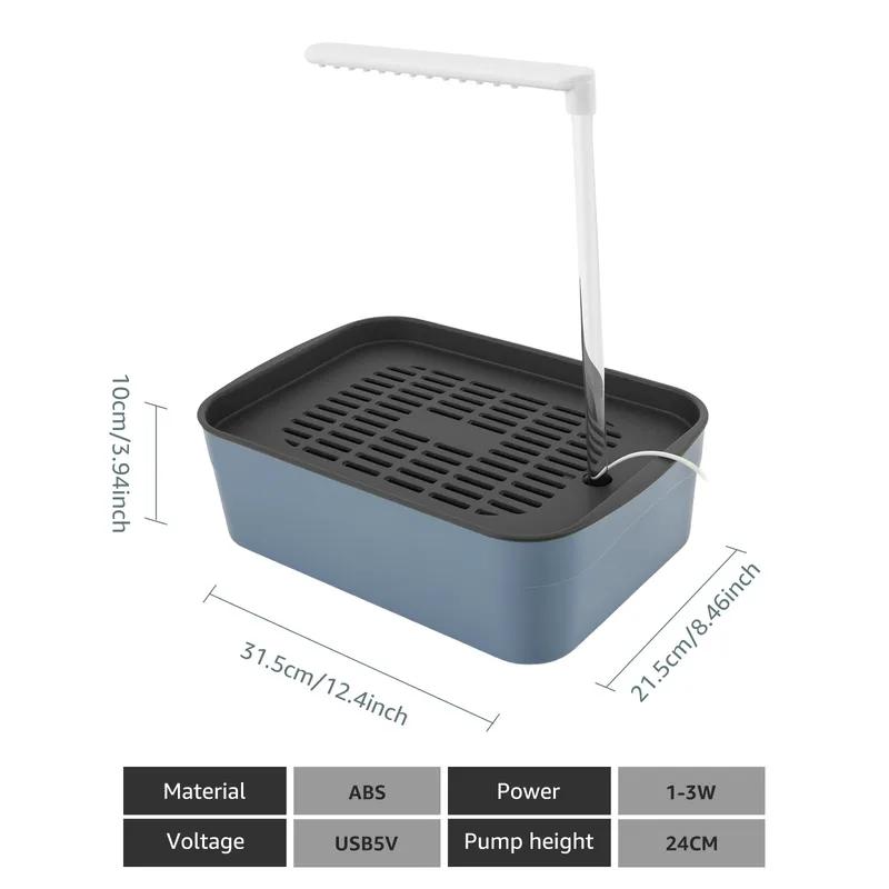 Automatic ABS Bird Bath Shower with Circulating Faucet for Pet Bird Low Noise Parrot Bathtub Electric Cockatiel Bathing Pool