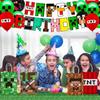 Komorebi Minecraft Happy Birthday Balloon Party Supplies for Girls and Boys