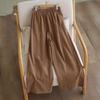Southeast Asia Plus Size Casual Retro Cotton Linen High Waist Wide Leg Pants