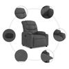 Relaxation Armchair Dark Grey Fabric
