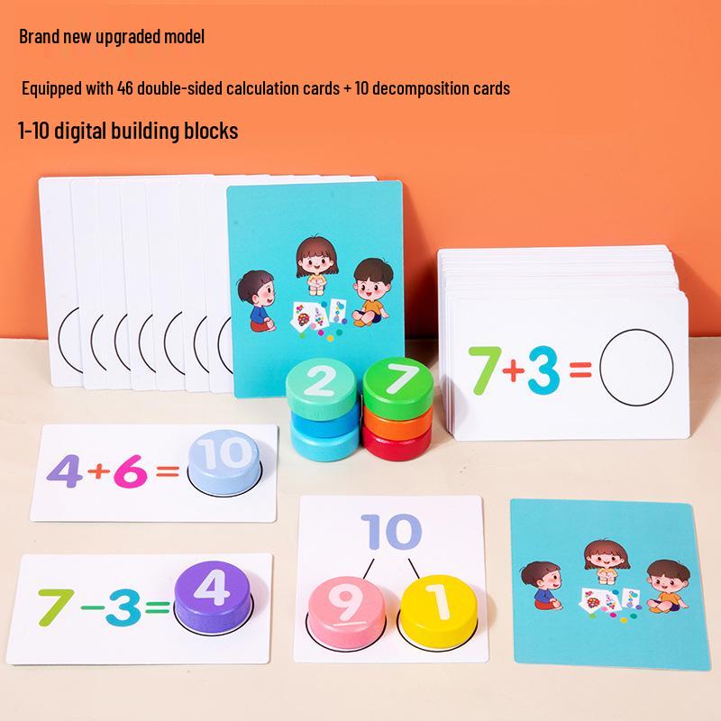 

Деревянная детская математическая доска: Когнитивное сопоставление и пособие для раннего развития для обучения сложению, вычитанию и тренировки логического мышления