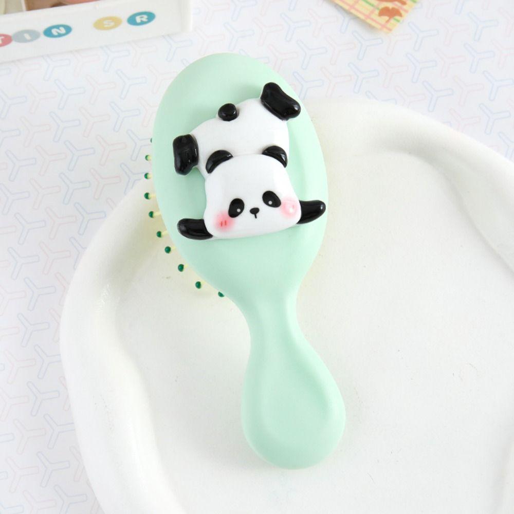 Kawaii Cartoon Animal Airbag Hair Comb Durable Makeup Tool Massage Comb Cute Anti Static Panda Hair Brush Travel