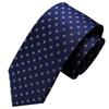 [Michiko London] Bonded Fabric with Lining for Added Volume. Made In Japan. KOSHINO Brand Tie. Small Pattern. 100% Silk. Unisex. MKJ-023 (Navy)