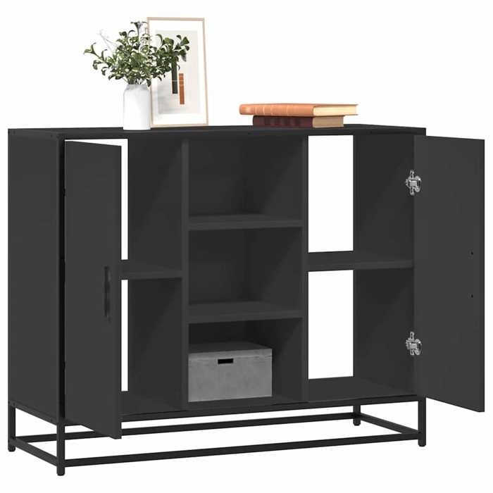 VidaXL Black Buffet 92x35x76 Cm Engineered Wood, Storage Cabinet, Entryway Furniture, Accent Furniture, Furniture of 849014