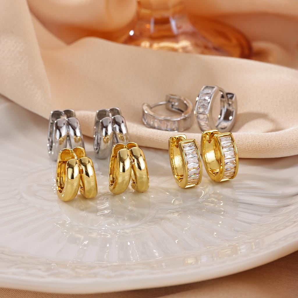 Minimalist C-shaped Double-layer Stainless Steel Earrings for Women Gold Color Hoop Earring Wedding Summer Vacation Jewelry Gift