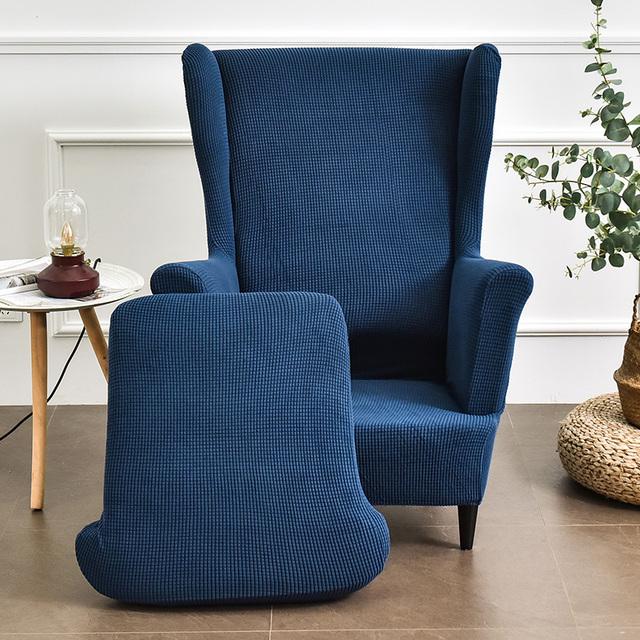 Stretch Wingback Chair Sofa Slipcover Sofa Cover Furniture Protector Couch Soft With Elastic Bottom Spandex Jacquard
