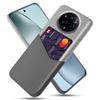 For Realme 14 Pro+ 5G Case PU Leather Cloth Texture Hard PC Phone Cover with Card Holder