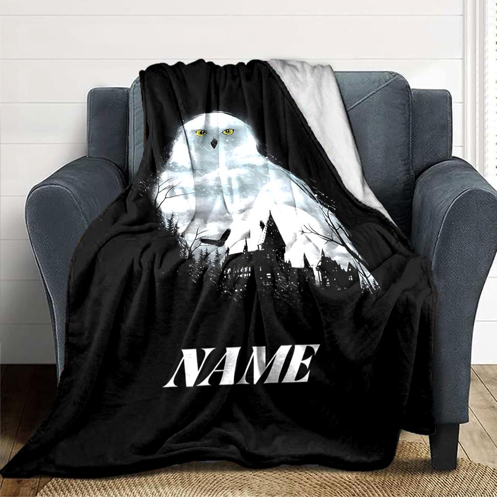 Custom Name "Harry Potter's Magical Journey" blanket for Couch & Bed, Plush Cozy Fuzzy Blanket Super Soft & Warm Blankets for Fall and Winter. 090898