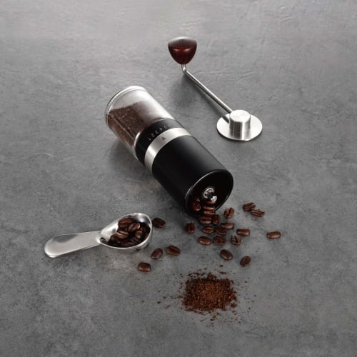 VKCHEF Manual Coffee Grinder with Stainless Steel Mortar, Adjustable Grinding, 6-Degree Adjustment, Grinds Coffee Beans, Perfect for Home or Outdoor U