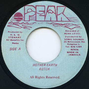 

7inch Record KOTCH Mother Earth NONE Peak Jamaica Reggae Ska Dub Used