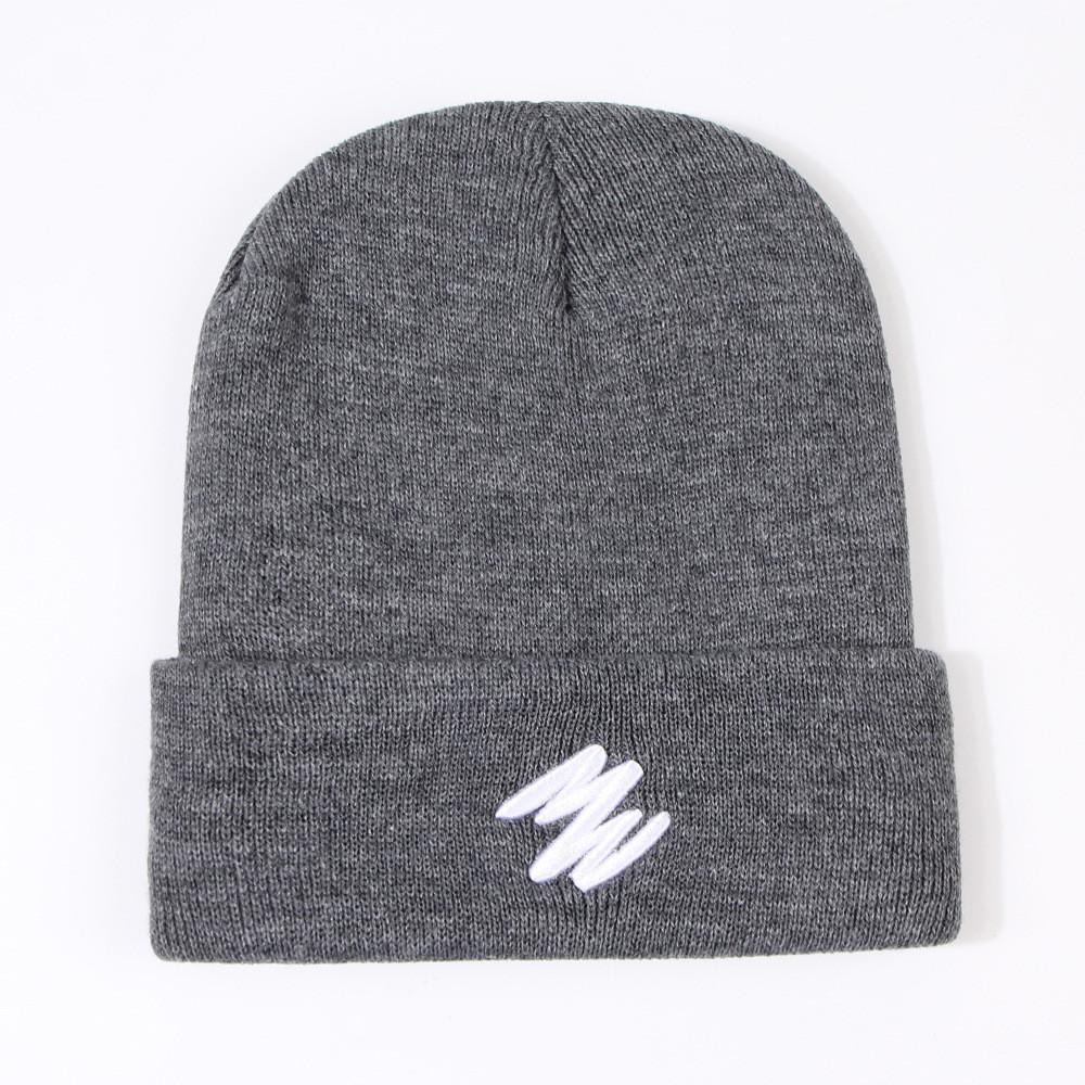 Winter Warm Knit Hat Fashion Letter Embroidery Ear-protection Cap