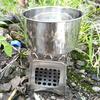 Camping Stove 304 Stainless Steel Folding Backpacking Burning Stove Portable Lightweight Pocket