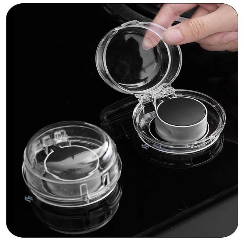 2Pcs Dustproof Clear Stove Knob Protector Durable Gas Oven Stove Knob Guard for Home Kitchen Daily Use Child Safety