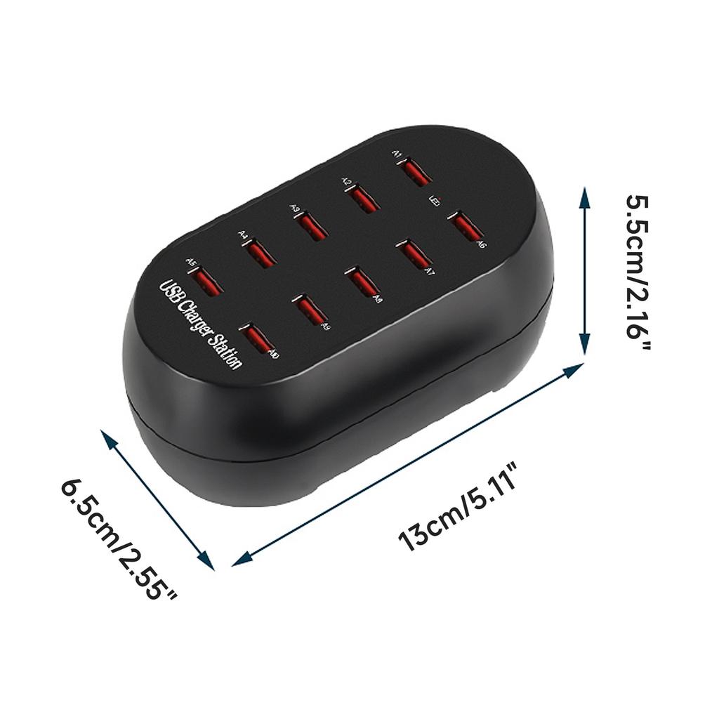 Multi USB Charger Station, 10/20 Port USB Multi Port Charger USB Charging Station for Multiple Device for Smartphone