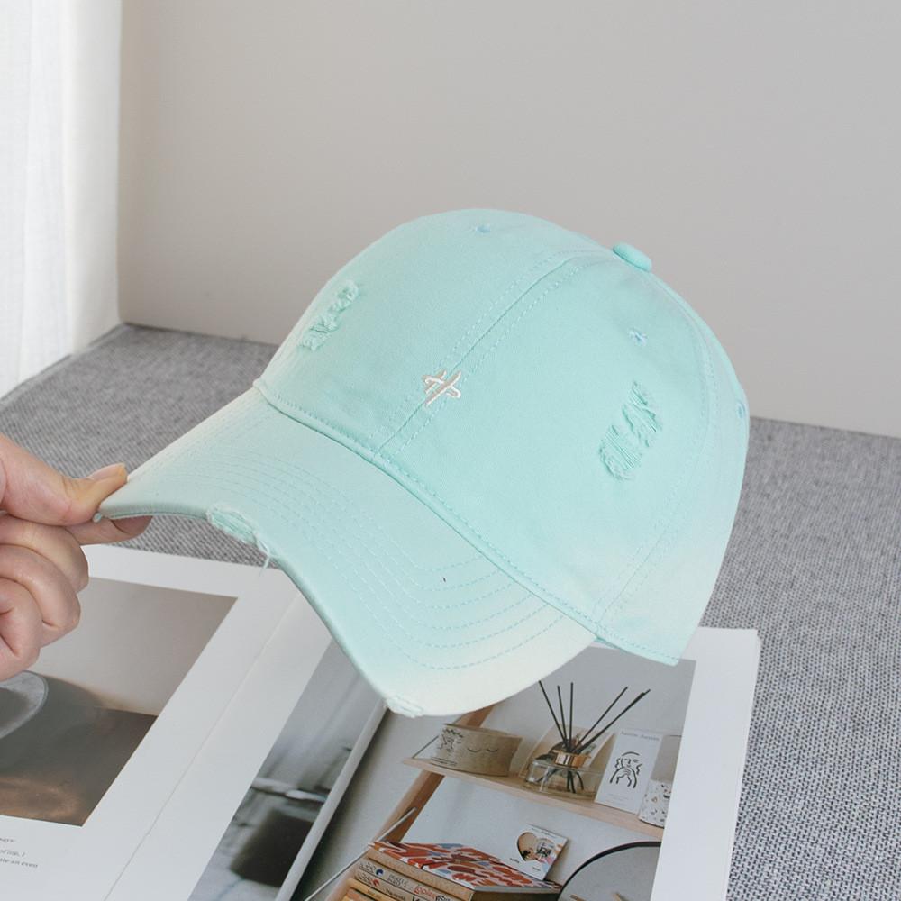 Spring Letter Embroidered Cotton Baseball Cap With Sun Protection For Casual Wear