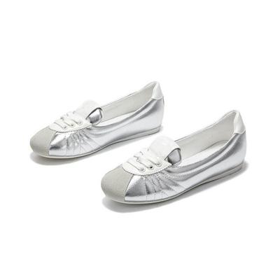 Flat-soled Single Shoes Women's Autumn New Soft Leather Doudou Versatile Shallow Mouth Gentle Soft-soled Shoes