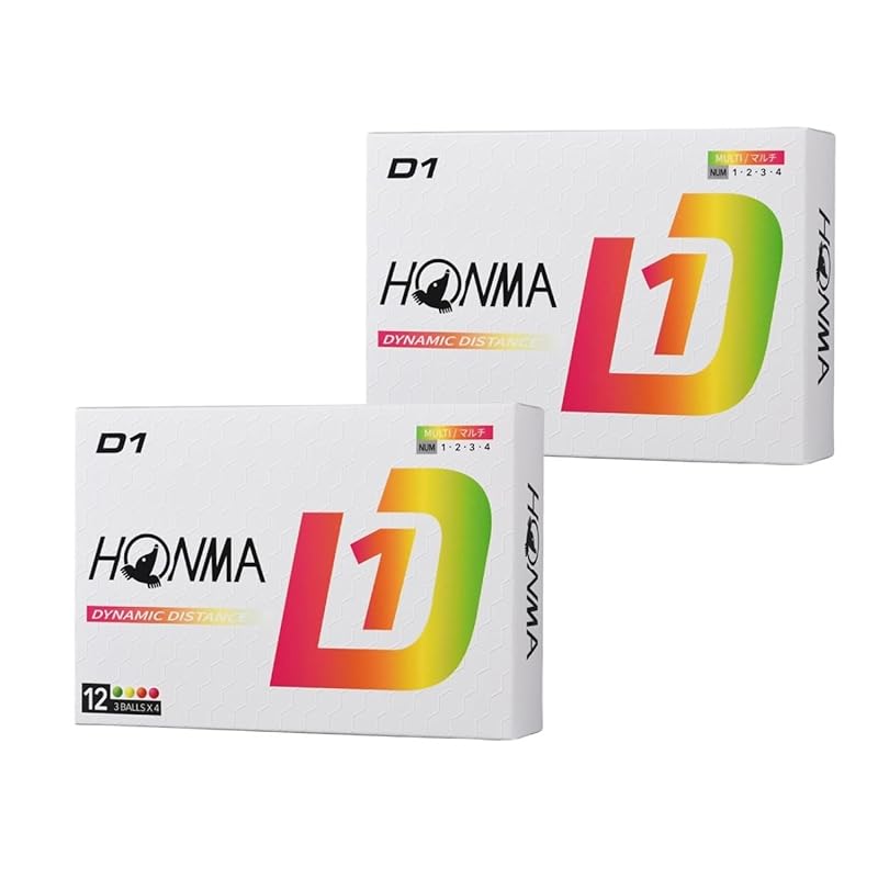 

[2 dozen set] Honma Golf D1 ball 2024 model BT2401 HONMA golf ball 2 dozen 24 balls + tee set