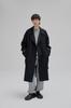 STUDIO NANS Long Trench Coat Men's Knee-Length (XL, Black)