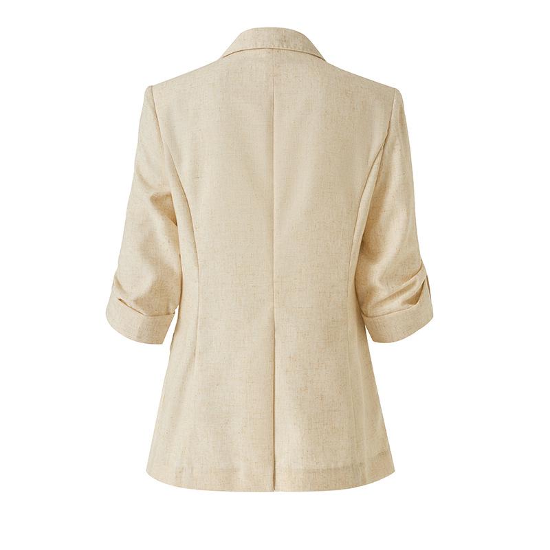 Women's Five-Sleeve Loose Linen Blazer for Summer 2026 - New Casual Style