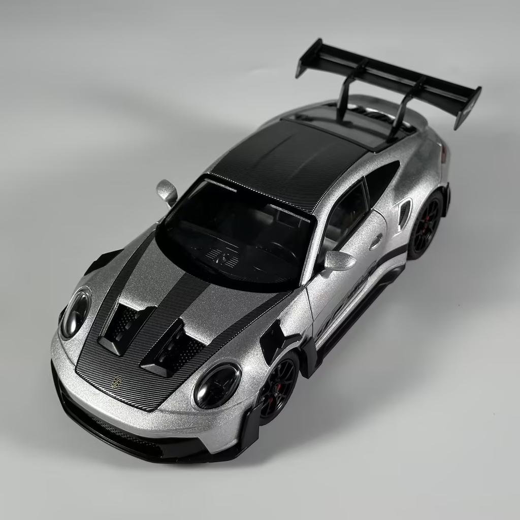 1:24 Porsche 911 GT3 RS 992 Generation GT Sports Car Alloy Metal Diecast Model Car Sound & Light Pull Back Toy Collectibles Gift