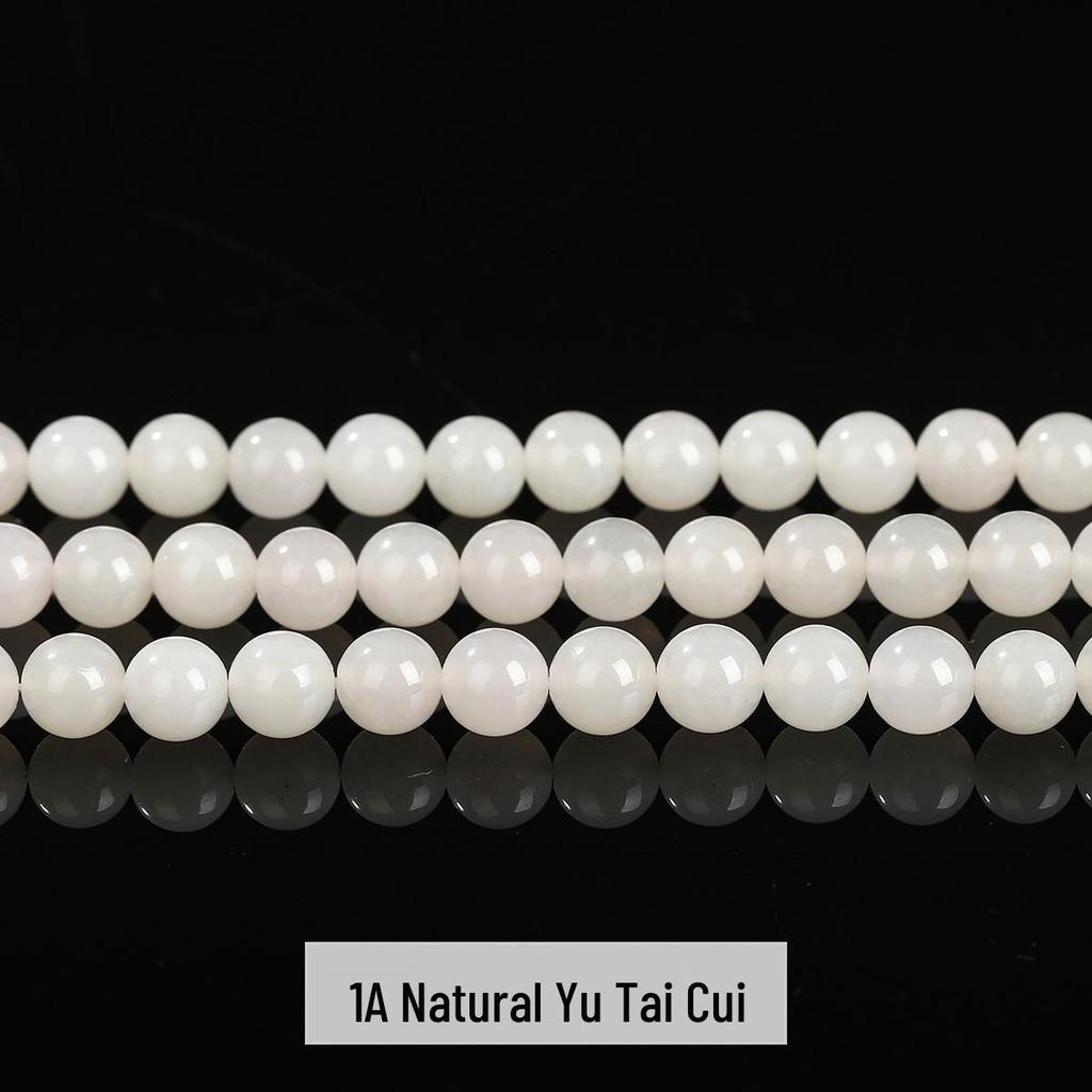 Jing Suo Naturalne Zielone Jadeitowe Okrągłe Koraliki do Tworzenia Biżuterii i Bransoletek DIY