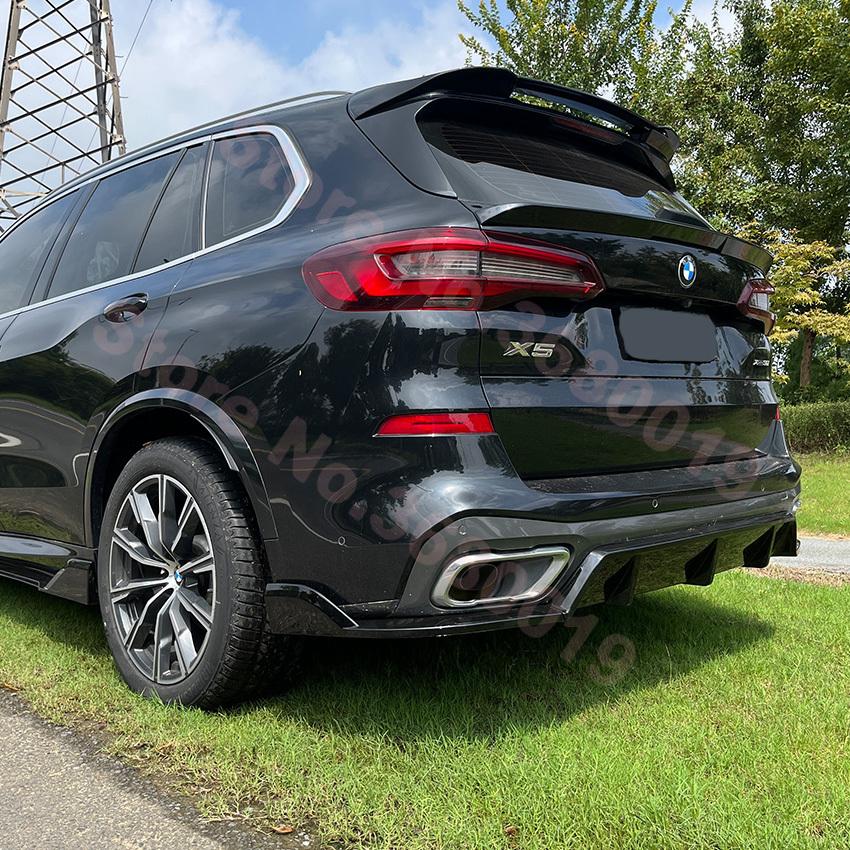 3X 2018 To Up For BMW X5 G05 Car Rear Bumper Lip Diffuser Rear Side Splitters Spoiler High Quality ABS Glossy Black Body Kit
