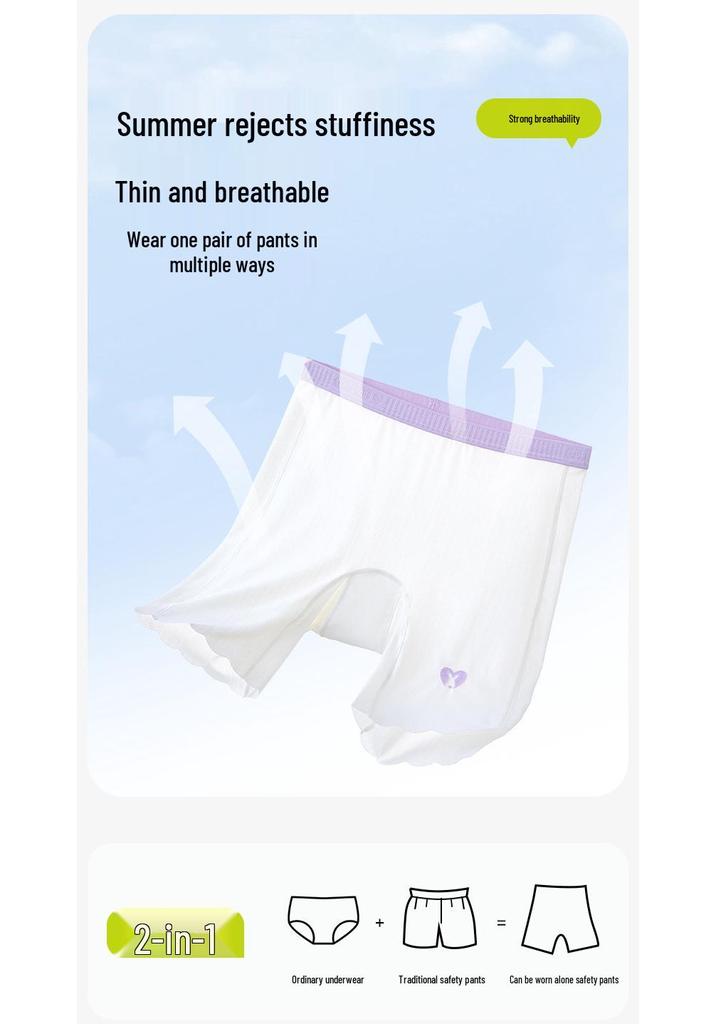 Mädchen Eisseiden Anti-Exposure Boxershorts - Sommer Sicherheitsunterwäsche für Kinder