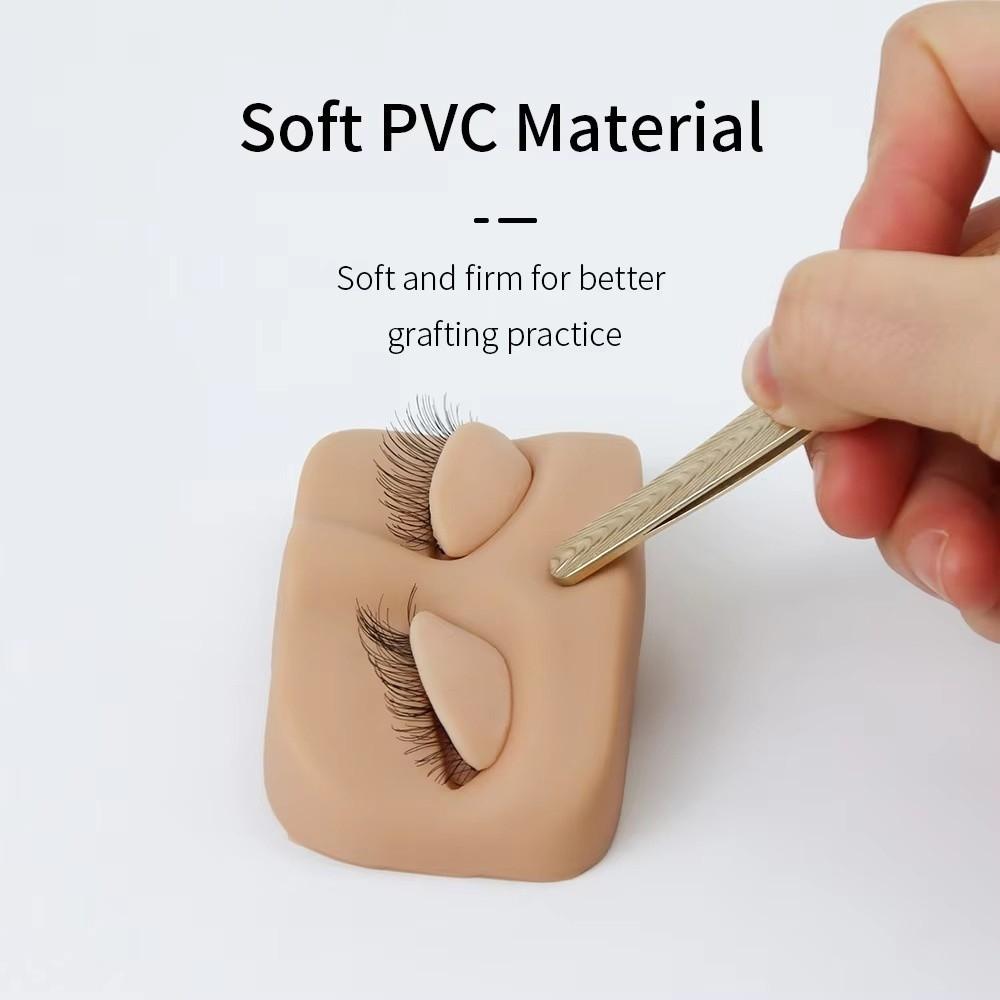 Removable Eyelids Lash Practice Head Mini Model Head  Eyelash Extension Training