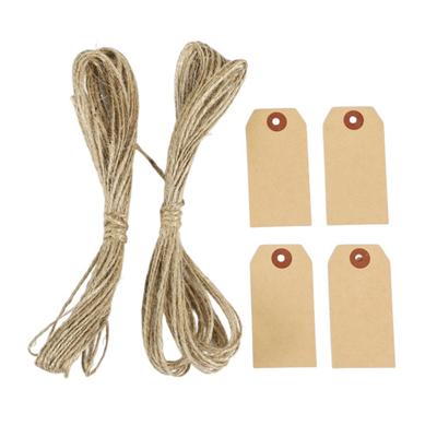 Yousheng 100 Pcs Kraft Paper Shipping Tags with String Empty Cardboard Sale Price Tag Name Gift Hang Tag for Jewelry Clothing Inventory Labeling