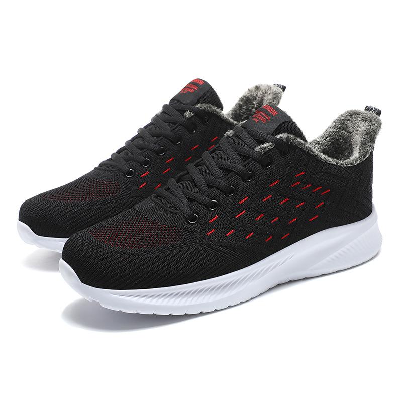 Autumn and winter large size cotton shoes casual warm velvet sports shoes men's leisure travel running men's shoes