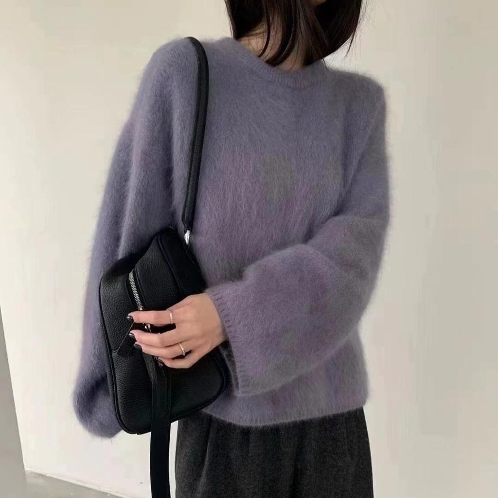Soft and Fluffy Sweater for Women To Wear Outside In Autumn and Winter, with A Loose and Laid-back Style