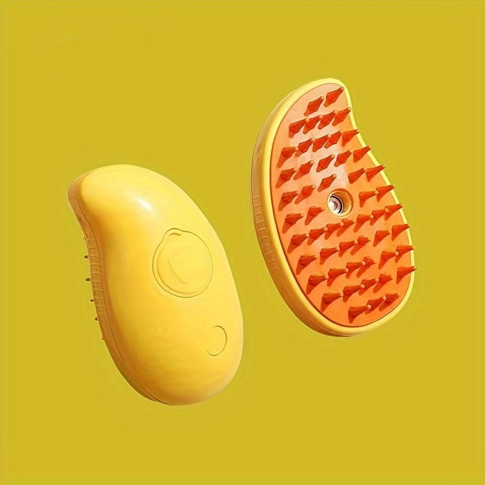 

Паровая щетка для кошек, самоочищающаяся паровая щетка для удаления спутанной и распущенной шерсти, паровая щетка для массажа кошек, расческа для удаления шерсти домашних животных для кошек и собак жёлтый