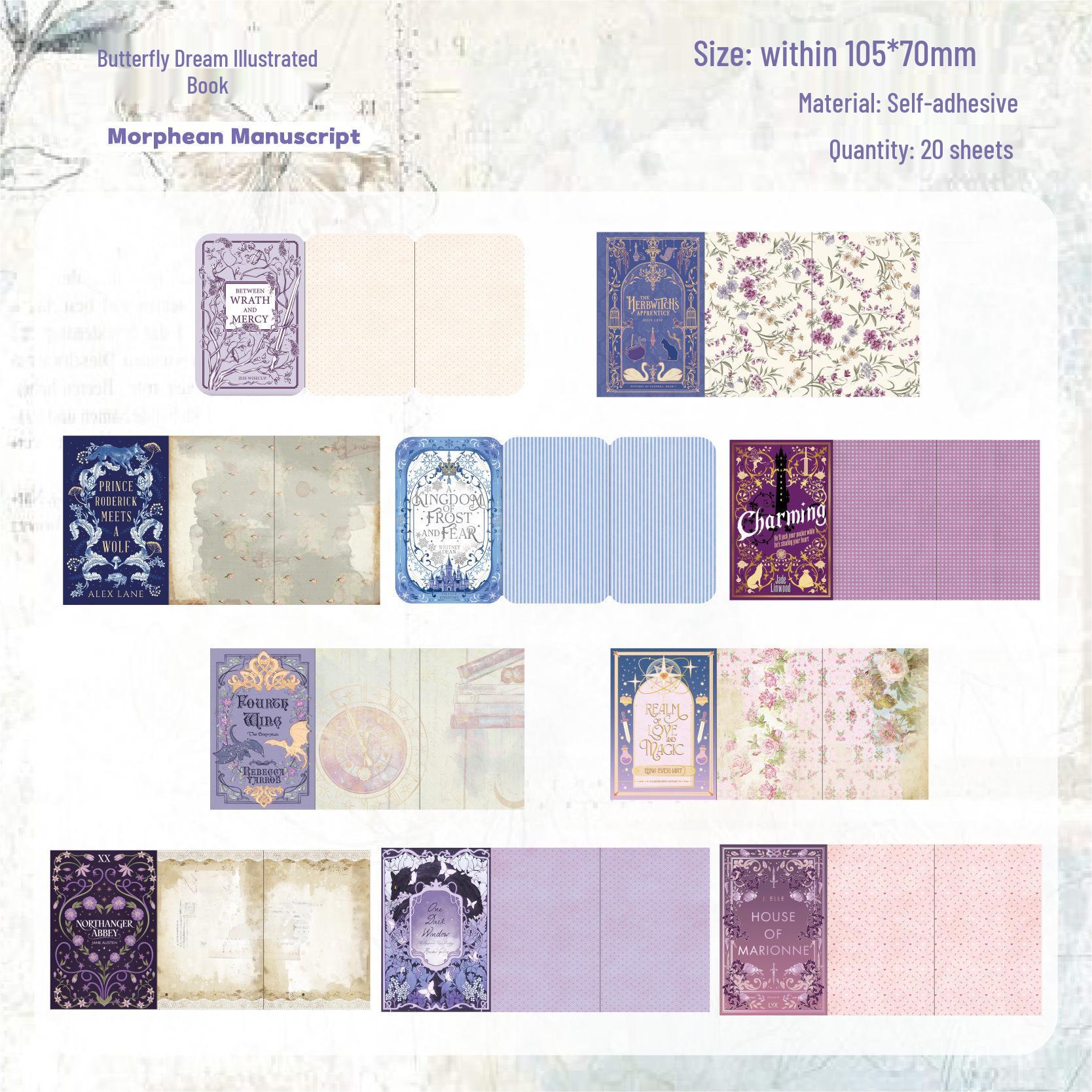 Retro Whispers Sticker Book: 6 Style Decorative Journal Collage Stickers Series