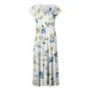 Women's Long Dress Maxi Dress Casual Dress Chiffon Dresses Swing Dress Color Casual Mature Outdoor Daily Date Ruffled Short Sleeve V-neck Dress