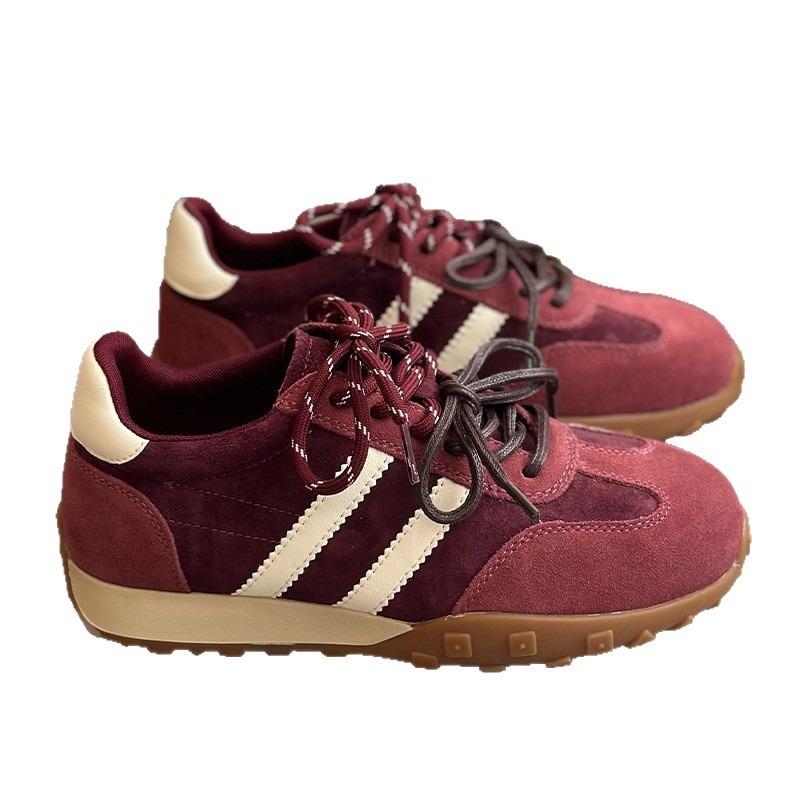Cowhide version red children's shoes soft sole autumn new versatile casual sports shoes