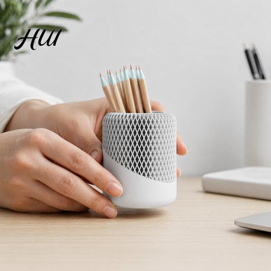 Pen Holder for Desk, 3D Printed Minimalist Pencil Stationary Brush Storage Cup, Desktop Makeup Office Vanity Cup