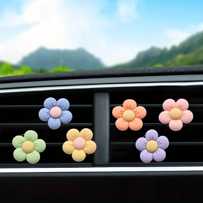 Car Air Outlet Flower Perfume Clip High-quality Best-selling Colorful Flora Aromatherapy Decoration Auto Interior Accessories