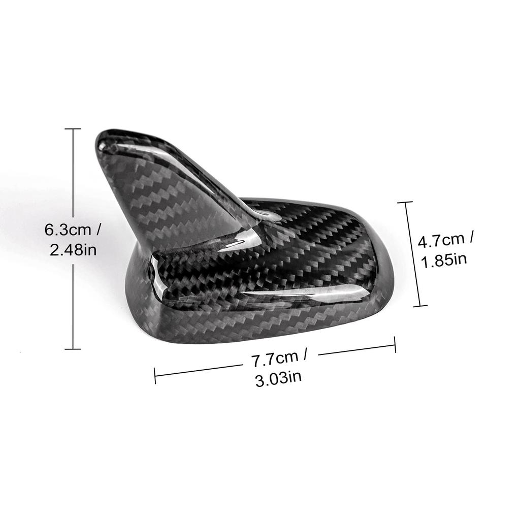 AIRSPEED Volkswagen Accessories Real Hard Carbon Fiber Car Shark Fin Antenna Cover Decoration Cover