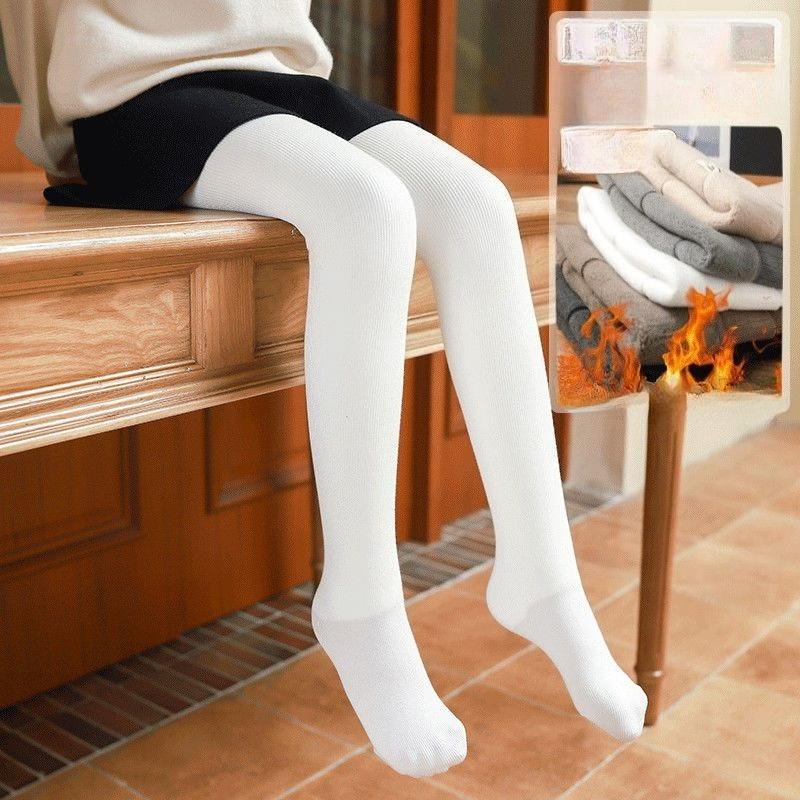 2-15 წლის ბავშვის პატარა ბავშვის გოგონა თბილი კოლგოტიანი კოლგოტი ხავერდოვანი ხაზით საბავშვო წინდები საწმისის გამაშები