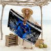 Blue Energy Soccer Player Beach Towel Soft Durable Quick-Dry Comfortable Lightweight