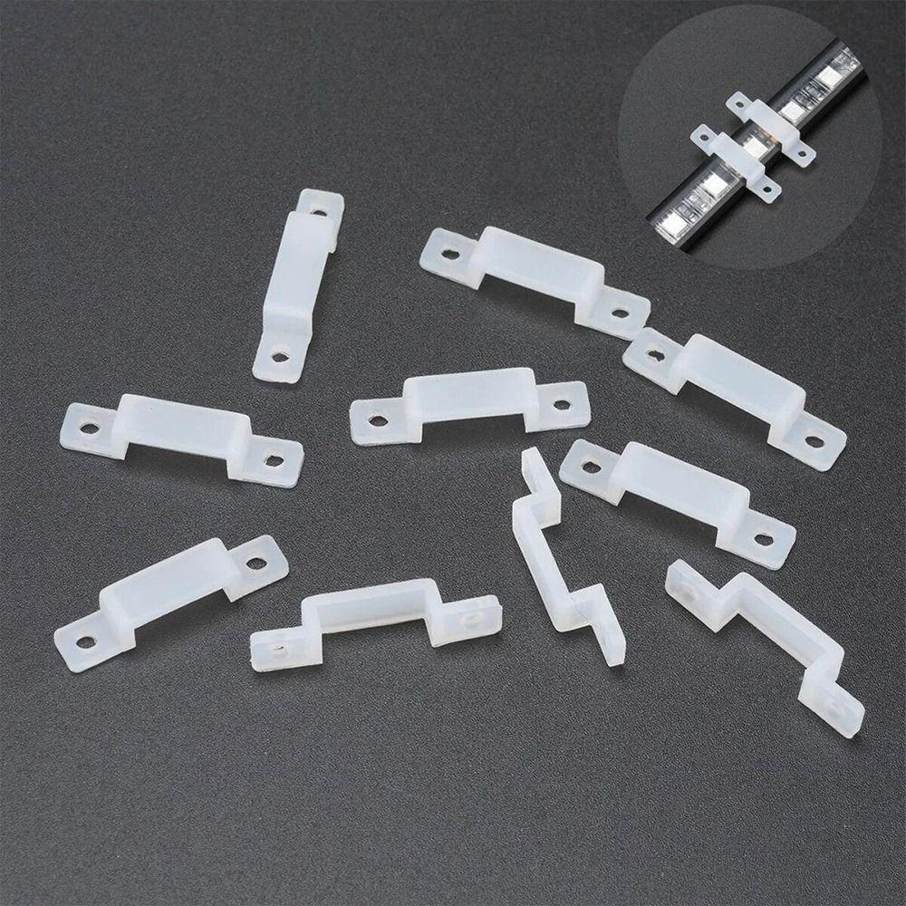 100pcs Silicone LED Strip Fix Clips No Shading LED Strip Mounting Brackets  Strip Light Fixing