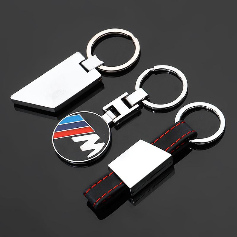 For BMW 1 2 3 4 5 6 7 Series X1 X3 X4 X5 X6 X7 87 F20 E36 E46 E90 E39 F10 F16 Car Metal Leather Key Ring Decoration Accessories